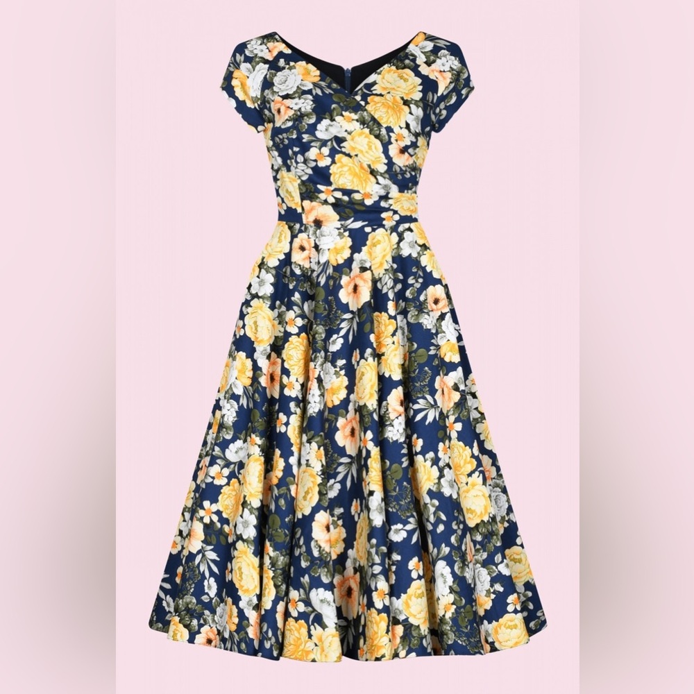 NWT Pretty Dress Company Hourglass San Marino Swing Dress - UK 12